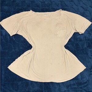 Free People We The Free Women Beige Wander Oversized Tee